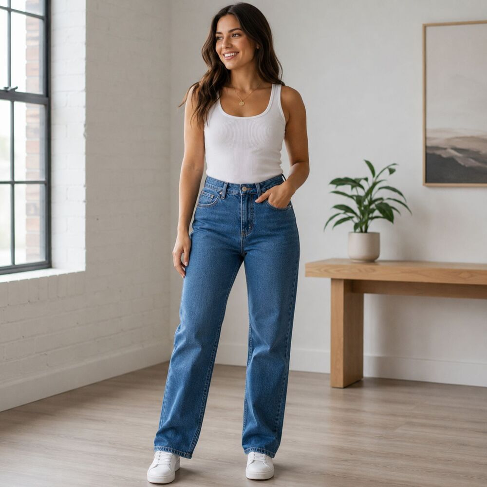 Tommy Hilfiger Jeans Classic Fit Blue Denim Blue Womens Size 16